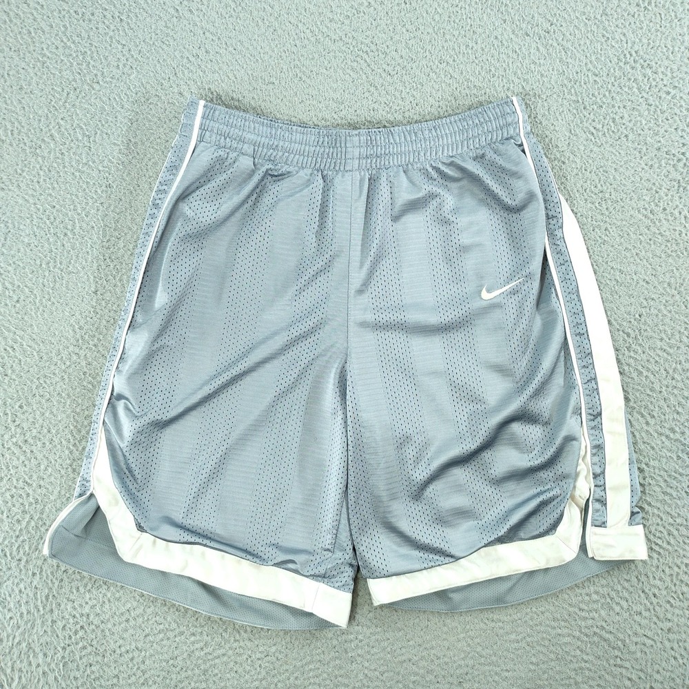 Nike Basketball Shorts Mens Large Gray Mesh 10 Inch Lined Pockets 209520-090